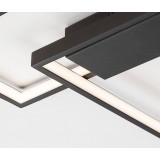 NOVA LUCE 9364033 | Porto-NL Nova Luce stropné svietidlo - TRIAC štvoruholník regulovateľná intenzita svetla 1x LED 2030lm 3000K matná čierna, biela
