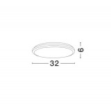 NOVA LUCE 9521001 | Tommy-NL Nova Luce stropné svietidlo kruhový 1x LED 3728lm 3000K IP54 grafit, biela