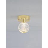 NOVA LUCE 9522010 | Brillante-NL Nova Luce stropné svietidlo 1x LED 246lm 3200K zlatý, priesvitné, krištáľ