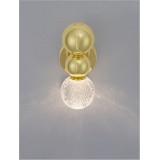 NOVA LUCE 9522040 | Brille-NL Nova Luce rameno stenové svietidlo 1x LED 250lm 3200K zlatý, priesvitné, krištáľ