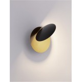 NOVA LUCE 9695247 | Shell Nova Luce stenové svietidlo otočné prvky 1x LED 101lm 3000K čierna, zlatý