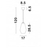 NOVA LUCE 9724101 | Veiro Nova Luce visiace svietidlo vedenie je možné zkrátiť 1x E27 chróm, čierna