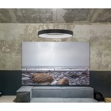 NOVA LUCE 9853044 | Rando-Smart Nova Luce visiace múdre osvetlenie kruhový ovládanie hlasom, regulovateľná intenzita svetla, nastaviteľná farebná teplota, na diaľkové ovládanie 1x LED 3250lm 3000 - 4000K čierna, biela