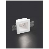 NOVA LUCE 9879110 | Tobia Nova Luce zabudovateľné svietidlo štvorec malovatelné 80x80mm 1x GU10 biela