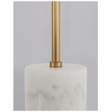 NOVA LUCE 9960618 | Cantona Nova Luce stolové svietidlo 56cm prepínač 1x G9 biely mramor, mosadz, opál