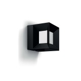 PHILIPS 16480/30/P0 | Parterre Philips stenové, stropné svietidlo štvoruholník 1x LED 800lm 2700K IP44 čierna, biela