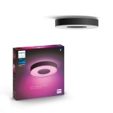 PHILIPS 41163/30/P9 | PHILIPS-hue-Infuse Philips stropné hue múdre osvetlenie kruhový regulovateľná intenzita svetla, meniace farbu, nastaviteľná farebná teplota, Bluetooth 1x LED 2350lm 2200 <-> 6500K čierna, biela