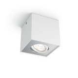 PHILIPS 50491/31/P0 | Box Philips stropné WarmGlow svietidlo štvoruholník regulovateľná intenzita svetla, otáčateľný svetelný zdroj 1x LED 500lm 2200 <-> 6500K biela, sivé