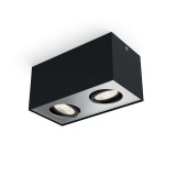 PHILIPS 50492/30/P0 | Box Philips stropné WarmGlow svietidlo štvoruholník regulovateľná intenzita svetla, otáčateľný svetelný zdroj 2x LED 1000lm 2200 <-> 6500K čierna, sivé