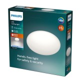 PHILIPS 8718699680558 | Shan Philips stenové, stropné svietidlo kruhový pohybový senzor 1x LED 1150lm 4000K biela