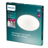 PHILIPS 8718699681074 | SuperSlim Philips stenové, stropné LED panel - SceneSwitch kruhový impulzový prepínač regulovateľná intenzita svetla 1x LED 1500lm 4000K biela