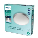 PHILIPS 8718699758943 | Doris-PH Philips stropné svietidlo kruhový 1x LED 1700lm 4000K IP44 nikel, biela