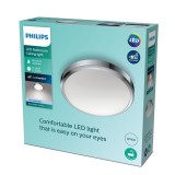 PHILIPS 8718699777258 | Doris-PH Philips stropné svietidlo kruhový 1x LED 1700lm 4000K IP44 chróm, biela