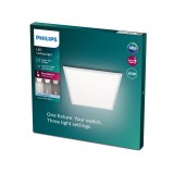 PHILIPS 8719514326705 | Touch-PH Philips stropné SLIM LED panel - SceneSwitch štvorec impulzový prepínač regulovateľná intenzita svetla 1x LED 3600lm 4000K biela