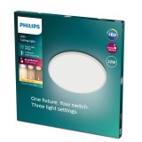 PHILIPS 8719514327061 | SuperSlim Philips stenové, stropné LED panel - SceneSwitch kruhový impulzový prepínač regulovateľná intenzita svetla 1x LED 2000lm 2700K biela