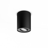 PHILIPS 8719514338524 | PHILIPS-hue-Pillar Philips stropné hue múdre osvetlenie kruhový regulovateľná intenzita svetla, nastaviteľná farebná teplota, Bluetooth 1x GU10 350lm 2200 <-> 6500K čierna