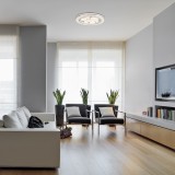 RABALUX 2012 | Lagertha Rabalux stropné svietidlo kruhový 1x LED 2200lm 4000K chróm, opál, kryštálový efekt