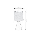 RABALUX 2694 | Nalani Rabalux stolové svietidlo 25cm prepínač na vedení 1x E14 béž