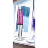 RABALUX 4115 | Glitter Rabalux dekor láva-lampa prepínač na vedení 1x E14 fialová, strieborný
