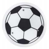 RABALUX 4466 | Frankie-Football Rabalux stenové, stropné svietidlo 1x E27 chróm, čierna, biela