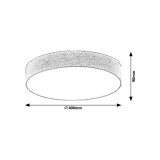 RABALUX 5681 | Artemis-Morpheus-Helios Rabalux stropné svietidlo kruhový 1x LED 1950lm 3000K sivé, biela