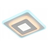 RABALUX 6960 | Taneli Rabalux stropné svietidlo štvorec nastaviteľná farebná teplota 1x LED 880lm 3000 <-> 6000K chróm, opál