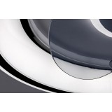 RABALUX 71009 | Horacio Rabalux svietidlo s ventilátorom stropné kruhový diaľkový ovládač regulovateľná intenzita svetla, nastaviteľná farebná teplota, časový spínač 1x LED      5850lm 3000 <-> 6000K čierna, biela, priesvitné