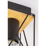 RABALUX 71021 | Boire Rabalux stropné svietidlo tehla 1x E27 čierna, bukové