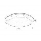 RABALUX 71053 | Oswald Rabalux stropné svietidlo kruhový 1x LED 1800lm 4000K strieborný, opál, kryštálový efekt