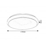 RABALUX 71182 | Trevor Rabalux stropné svietidlo kruhový 1x LED 1350lm 3000K biela, kryštálový efekt