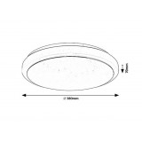 RABALUX 71183 | Trevor Rabalux stropné svietidlo kruhový 1x LED 1800lm 3000K biela, kryštálový efekt