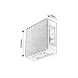 RABALUX 7317 | Lippa-RA Rabalux stenové svietidlo štvorec 1x LED 190lm 3000K IP54 čierna