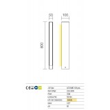 REDO 9461 | Twin-RD Redo stojaté svietidlo 60cm 1x LED 500lm 3000K IP54 tmavošedá, opál