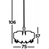 SEARCHLIGHT 1058-8CC | NinaS Searchlight luster svietidlo 8x E14 chróm, biela, priesvitné
