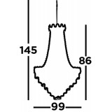 SEARCHLIGHT 1711-11CC | Louis-Philipe Searchlight luster svietidlo 11x E14 chróm, priesvitné