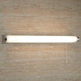 SEARCHLIGHT 5372CC | Poplar Searchlight stenové svietidlo prepínač na ťah 1x G5 / T5 4000K IP44 chróm, biela, opál