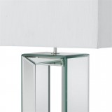 SEARCHLIGHT EU1610 | MirrorS Searchlight stolové svietidlo 58cm prepínač 1x E27 chróm, zrkalový, biela