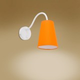 TK LIGHTING 2448 | Wire-TK Tk Lighting rameno stenové svietidlo 1x E27 pomaranč, biela