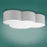 TK LIGHTING 3145 | Cloud Tk Lighting stropné svietidlo 4x E27 sivé, biela