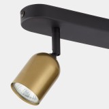 TK LIGHTING 3303 | Top-TK Tk Lighting spot svietidlo otočné prvky 2x GU10 čierna, zlatý