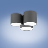 TK LIGHTING 4392 | Mona-TK Tk Lighting stropné svietidlo 3x E27 sivé, biela