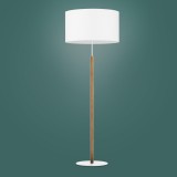 TK LIGHTING 5216 | Deva-TK Tk Lighting stojaté svietidlo 150cm prepínač 1x E27 biela, drevo