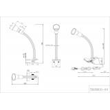 TRIO 5028010-01 | Flexo-TR Trio štipcové svietidlo prepínač na vedení flexibilné 1x E14 biela