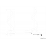 TRIO 572910106 | Sydney-TR Trio stolové svietidlo 63cm prepínač s reguláciou svetla regulovateľná intenzita svetla 1x LED 1300lm 3000K chróm