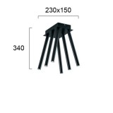 VIOKEF 3083000 | Duct Viokef stropné svietidlo 6x LED 1620lm 3000K čierna