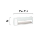 VIOKEF 4138101 | Leros-Plus Viokef stenové svietidlo 1x LED 112lm 3000K IP44 biela