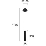 VIOKEF 4144301 | Lesante Viokef visiace svietidlo 1x GU10 čierna