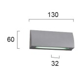 VIOKEF 4155900 | Tech Viokef stenové svietidlo 1x LED 168lm 3000K IP54 sivé, biela