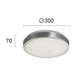 VIOKEF 4158900 | Bright Viokef stropné svietidlo 1x LED 1440lm 3000K IP44 biela, sivé
