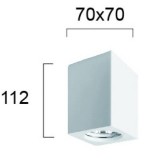 VIOKEF 4160700 | Phenix Viokef stenové svietidlo malovatelné 1x GU10 biela